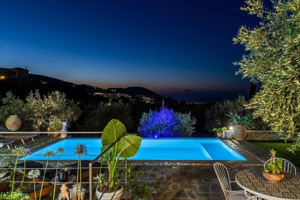 Skopelos Blue Heaven Pool Villa In Olive Grove Exterior foto